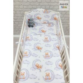 Könyves maci szürke 3 részes babaágynemű szett (689)