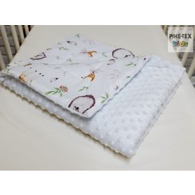 Mesés erdei állatok fehér minky babatakaró (614/F/M)
