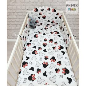  Minny Masni, piros- 3 részes babaágynemű szett (563/P)