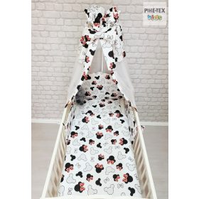 Minny Masni,  piros  4 részes babaágynemű szett (563/P)