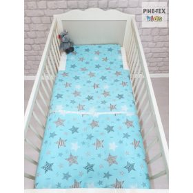 Csíkos Csillagok Menta, baba ágynemű huzat (121/Z/2)