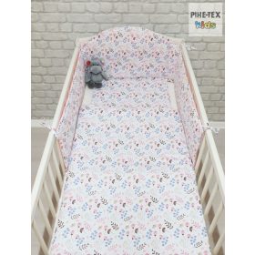 Apró virág rózsa 3 részes babaágynemű szett (682/R)