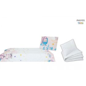   Alvó Baglyok türkiz, ovis ágynemű szett 90x140cm (578/T) (ovis huzat, 2 részes fehér) 