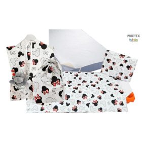   Minny piros 4 részes ovis kezdőcsomag (563/P) (2 részes mintás, ovis zsák, tornazsák, vízhatlan matracvédő lepedő) + ajándék ovis törölköző