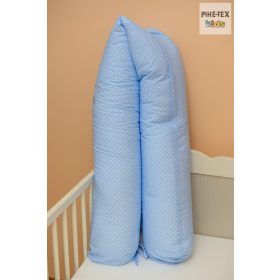 Kék, fehér pöttyös szoptatós-, kismama párna 