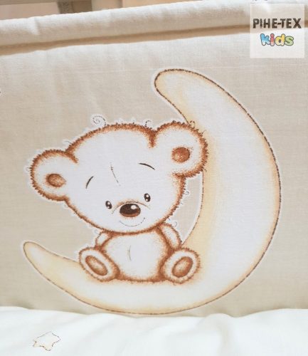 Holdon Ülő Macik, bézs-3 részes babaágynemű szett (562/B)