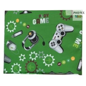 Gamer zöld gyermek-, ovis párna (597/Z)