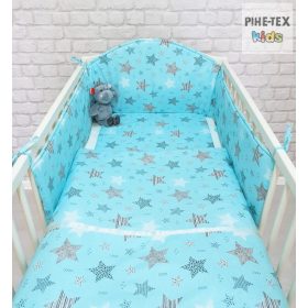   Csíkos Csillagok, Menta 3 részes babaágynemű szett (121/Z/2)