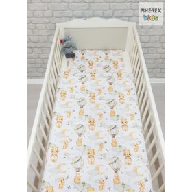 Hőlégballonos maci szürke baba ágynemű huzat (683/Sz)