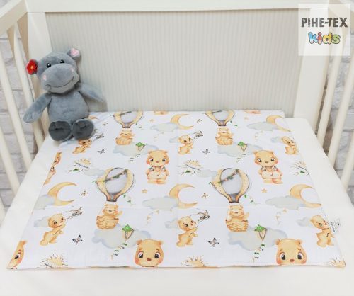 Hőlégballonos maci szürke baba ágynemű huzat (683/Sz)