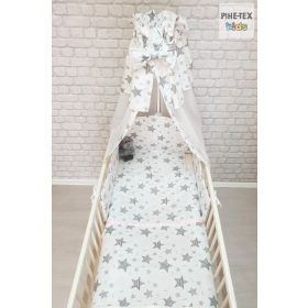   Csíkos csillagok, Rózsa-4 részes babaágynemű szett (121/R)