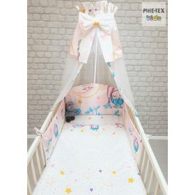   Alvó Baglyok, Türkiz- 4 részes babaágynemű szett (578/T)