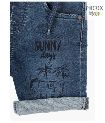 Losan fiú farmer rövidnadrág, elől nyomott mintával (015-6026AL)