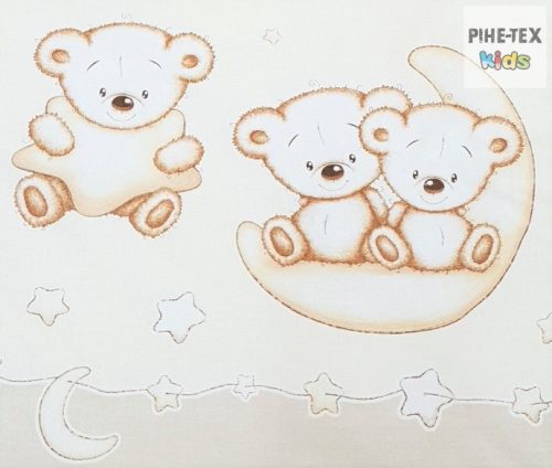 Holdon ülő macik bézs baba ágynemű huzat (562/B)