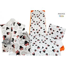   Minny Masni piros 4 részes ovis kezdőcsomag (563/P) (2 részes töltet nélküli ágynemű szett, ovis zsák, tornazsák, óvodai derékalj) + ajándék ovis törölköző