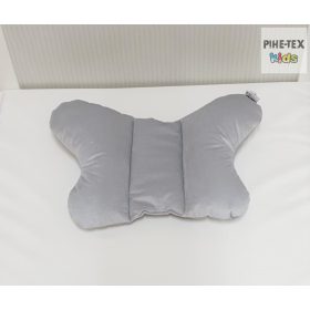 Szürke velvet pillangó párna (/V)