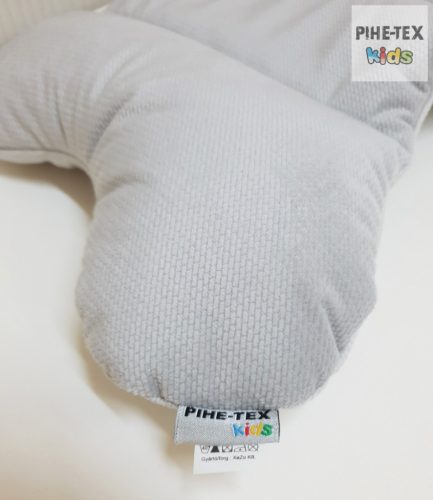Szürke velvet pillangó párna (/V)