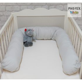 Egyszínű szürke hengerpárna 