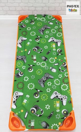 Gamer zöld 4 részes ovis kezdőcsomag (597/Z)  (2 részes mintás, ovis zsák, tornazsák, óvodai derékalj) + ajándék ovis törölköző