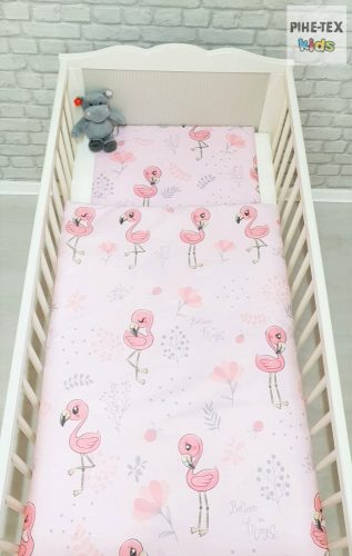 Flamingó, rózsa babaágynemű huzat (571/R)