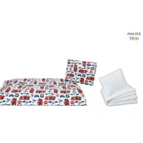   Tűzoltós, ovis ágynemű szett 90x140cm (440) (ovis huzat, 2 részes fehér) 