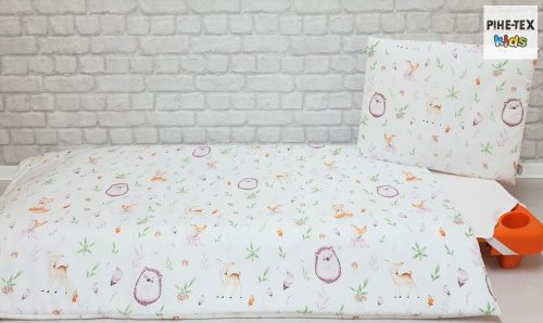 Mesés erdei állatkák ovis ágynemű szett 90x140cm (614) (ovis huzat, 2 részes fehér) 