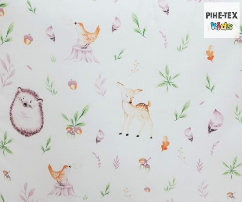 Mesés erdei állatkák ovis ágynemű szett 90x140cm (614) (ovis huzat, 2 részes fehér) 